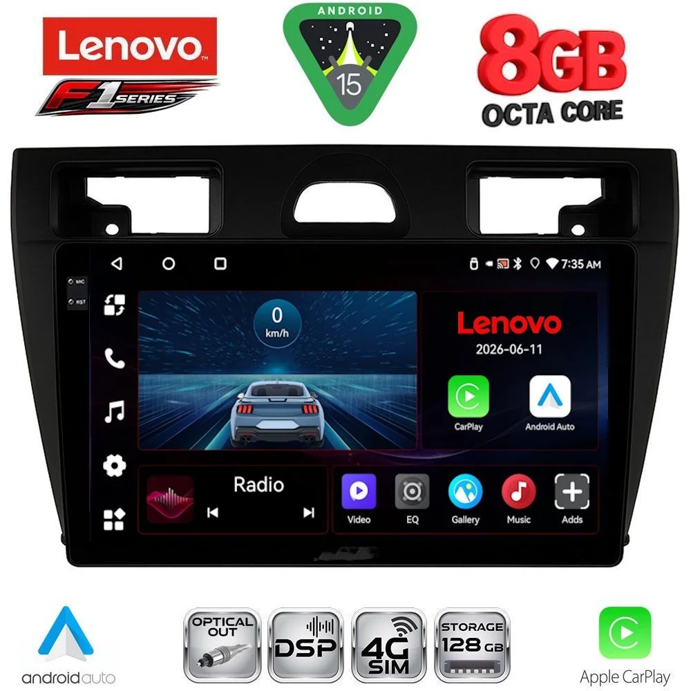 Φωτογραφία προϊόντος: LENOVO LVE 8153BL_CPAA (9inc) MULTIMEDIA TABLET for FORD FIESTA mod. 2005-2008 (BLACK)