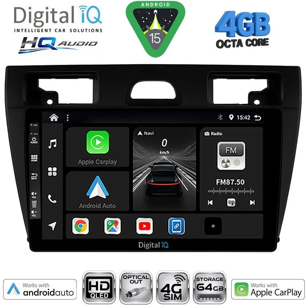 Φωτογραφία προϊόντος: DIGITAL IQ BXK 19153BL_CPAA (9inc) MULTIMEDIA TABLET for FORD FIESTA mod. 2005-2008 (BLACK)