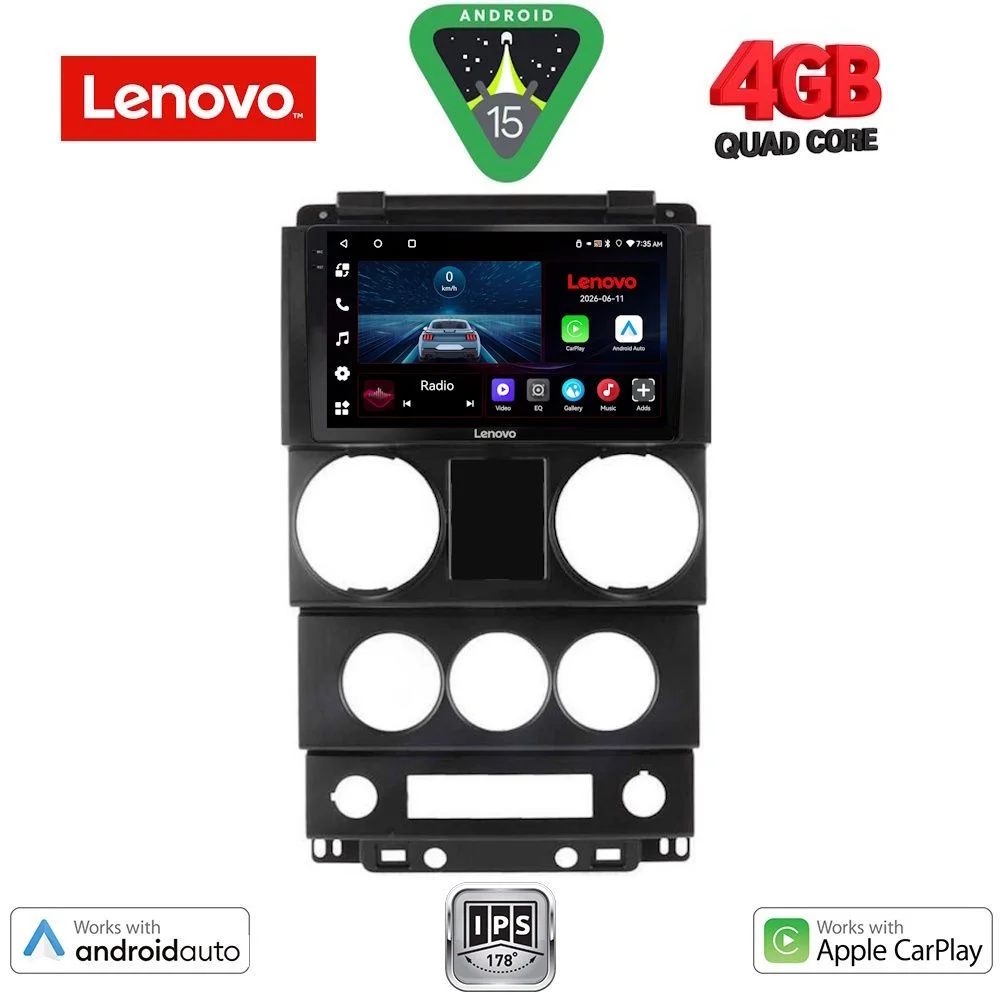 Φωτογραφία προϊόντος: LENOVO LVE 8292_CPAA (9inc) MULTIMEDIA TABLET for JEEP WRANGLER mod. 2006-2011