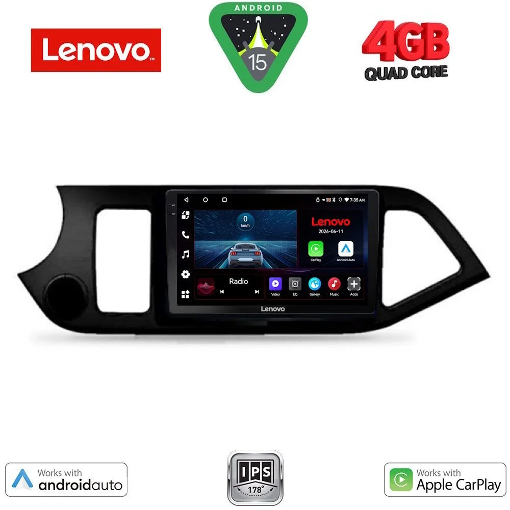 Φωτογραφία προϊόντος: LENOVO LVE 8308_CPAA (9inc) MULTIMEDIA TABLET for KIA PICANTO mod. 2011-2017