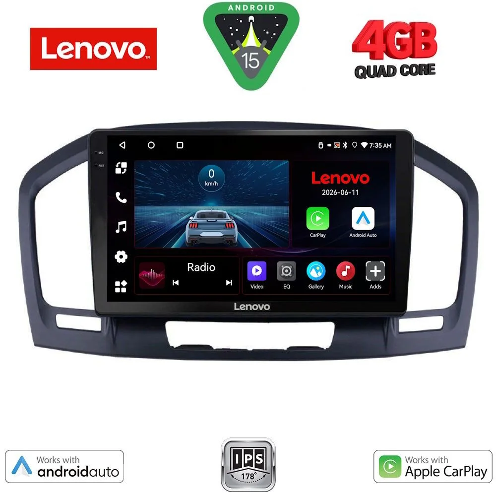 Φωτογραφία προϊόντος: LENOVO LVE 8491BR_CPAA (9inc) MULTIMEDIA TABLET for OPEL INSIGNIA mod. 2008-2013 (BROWN)
