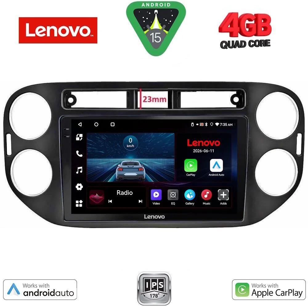 Φωτογραφία προϊόντος: LENOVO LVE 8760BL_CPAA (9inc) MULTIMEDIA TABLET for VW TIGUAN mod. 2011-2016 (BLACK)