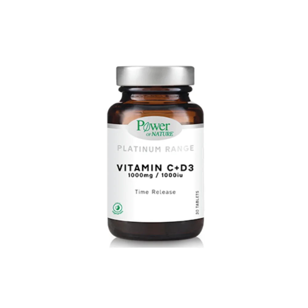 Φωτογραφία προϊόντος: POWER OF NATURE Platinum Vitamin C + D3 (1000mg/1000iu) 30tabs