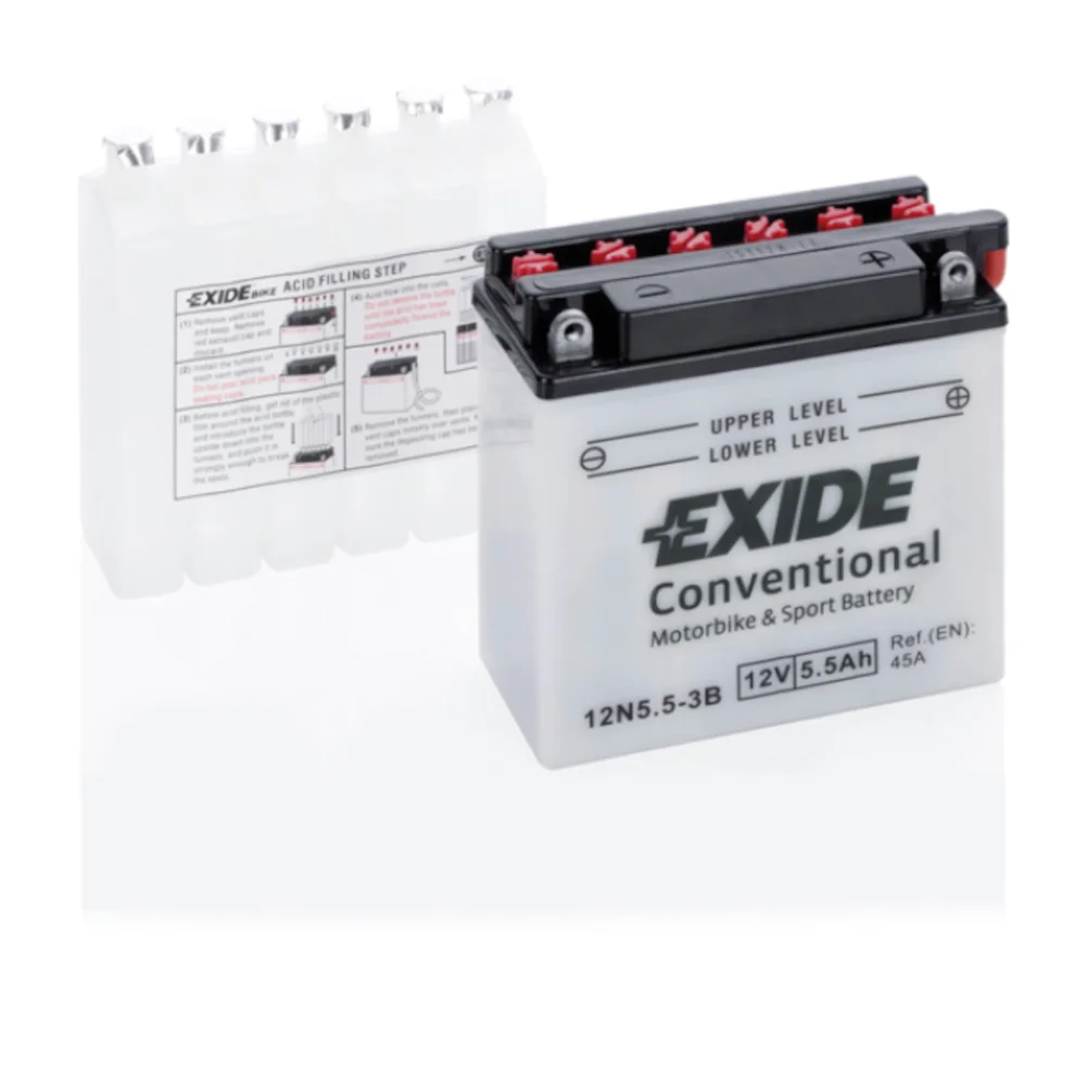 Φωτογραφία προϊόντος: Exide Technologies Μπαταρία μοτοσυκλέτας EXIDE 12N5-3B 12V 5Ah
