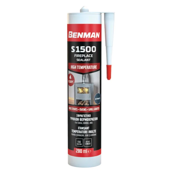 Φωτογραφία προϊόντος: BENMAN 73198 Σιλικόνη Σφραγιστικό Υψηλών Θερμοκρασιών 280ml
