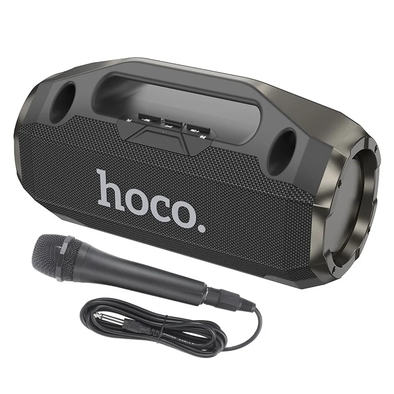 Φωτογραφία προϊόντος: Φορητό Ηχείο Wireless Hoco HA3 Drum TWS BT 5.0 4000mAh 2x10W με USB Micro SD και Ενσύρματο Μικρόφωνο Μαύρο