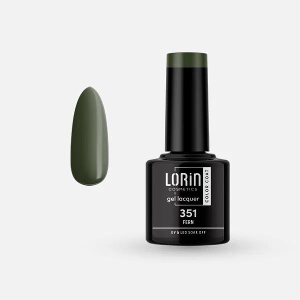 Φωτογραφία προϊόντος: Lorin Cosmetics Lorin Gel Lacquer Ημιμόνιμο Βερνίκι 8ml. #351 (Fern)
