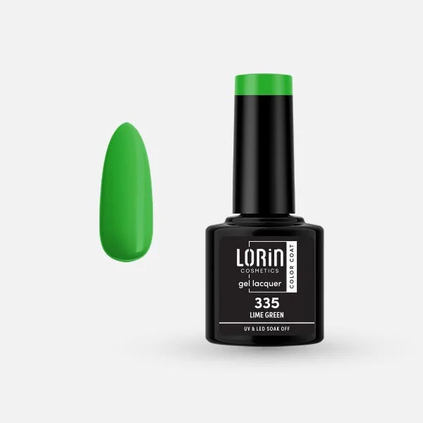Φωτογραφία προϊόντος: Lorin Cosmetics Lorin Gel Lacquer Ημιμόνιμο Βερνίκι 8ml. #335 (Lime Green)