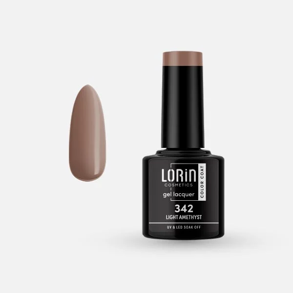 Φωτογραφία προϊόντος: Lorin Cosmetics Lorin Gel Lacquer Ημιμόνιμο Βερνίκι 8ml. #342 (Light Amethyst)