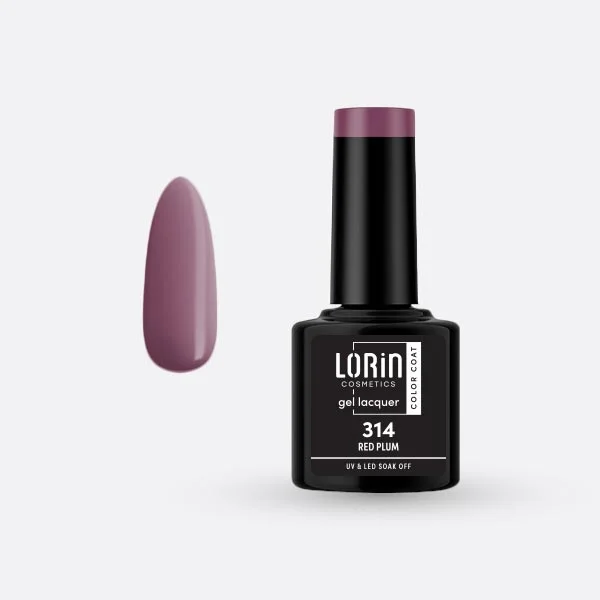 Φωτογραφία προϊόντος: Lorin Cosmetics Lorin Gel Lacquer Ημιμόνιμο Βερνίκι 8ml. #314 (Red Plum)