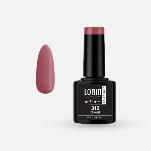 Φωτογραφία προϊόντος: Lorin Cosmetics Lorin Gel Lacquer Ημιμόνιμο Βερνίκι 8ml. #312 (Carmine)