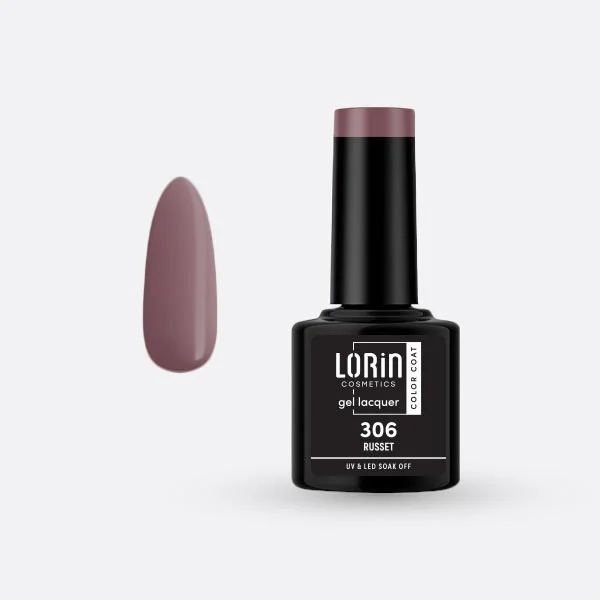 Φωτογραφία προϊόντος: Lorin Cosmetics Lorin Gel Lacquer Ημιμόνιμο Βερνίκι 8ml. #306 (Russet)