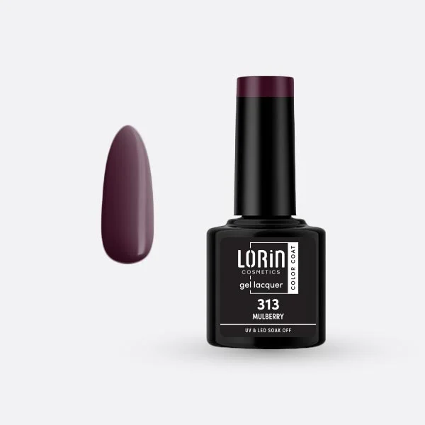 Φωτογραφία προϊόντος: Lorin Cosmetics Lorin Gel Lacquer Ημιμόνιμο Βερνίκι 8ml. #313 (Mulberry)