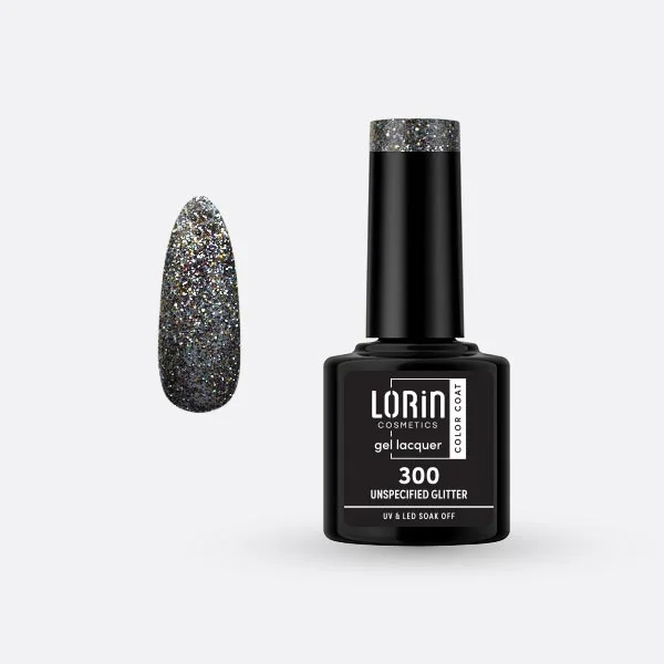 Φωτογραφία προϊόντος: Lorin Cosmetics Lorin Gel Lacquer Ημιμόνιμο Βερνίκι 8ml #300 (Unspecified Glitter)