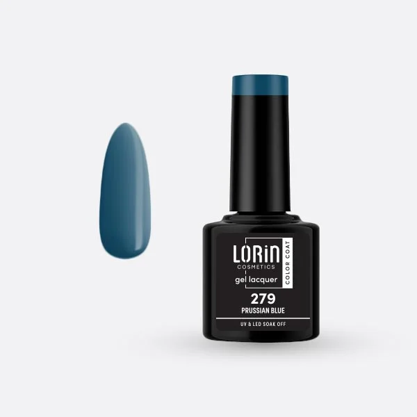 Φωτογραφία προϊόντος: Lorin Cosmetics Lorin Gel Lacquer Ημιμόνιμο Βερνίκι 8ml. #279 (Prussian Blue)
