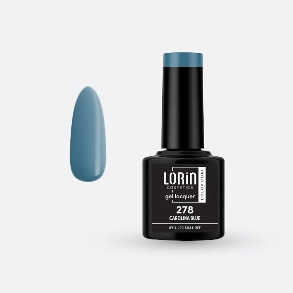Φωτογραφία προϊόντος: Lorin Cosmetics Lorin Gel Lacquer Ημιμόνιμο Βερνίκι 8ml. #278 (Carolina Blue)