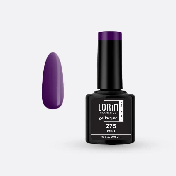 Φωτογραφία προϊόντος: Lorin Cosmetics Lorin Gel Lacquer Ημιμόνιμο Βερνίκι 8ml. #275 (Raisin)