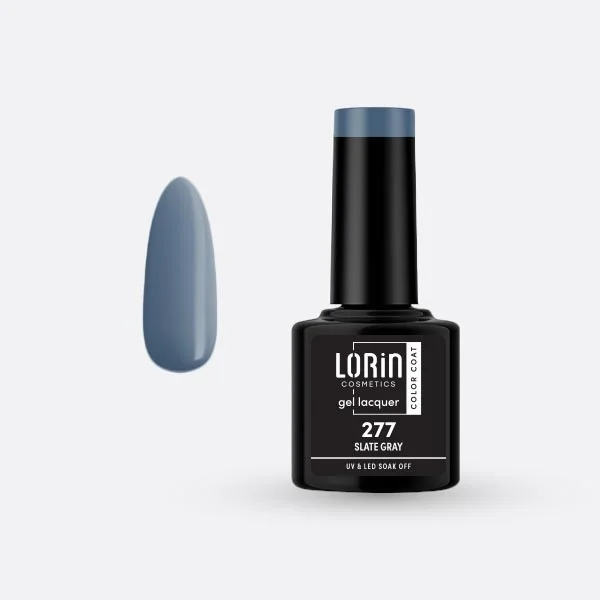 Φωτογραφία προϊόντος: Lorin Cosmetics Lorin Gel Lacquer Ημιμόνιμο Βερνίκι 8ml. #277 (Slate Gray)
