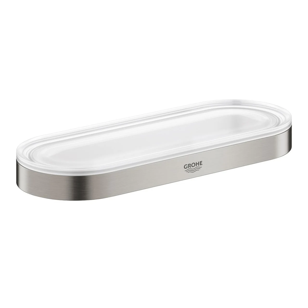 Φωτογραφία προϊόντος: Εταζέρα Grohe Selection 41035DC0+41036000 χρώμα ασημί inox βουρτσισμένο ματ supersteel