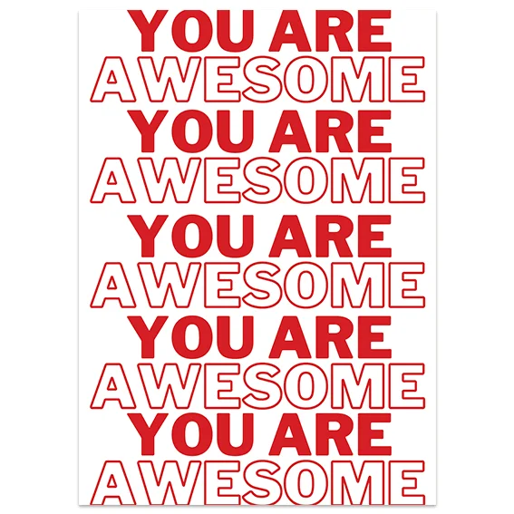 Φωτογραφία προϊόντος: OEM Ευχετήρια κάρτα You are awesome