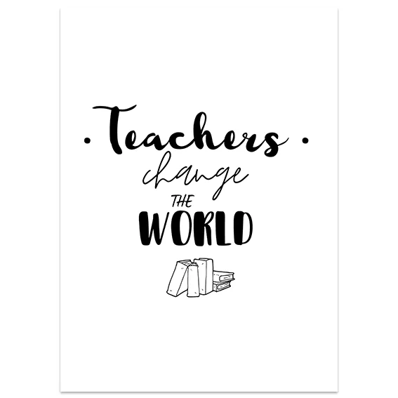 Φωτογραφία προϊόντος: OEM Ευχετήρια κάρτα teachers change the world
