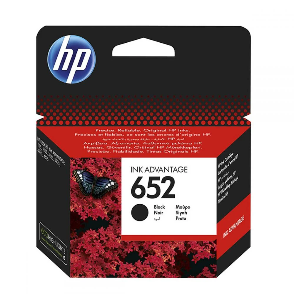 Φωτογραφία προϊόντος: Hewlett Packard Ink HP No 652 Black Ink Crtr 360 pgs - F6V25AE