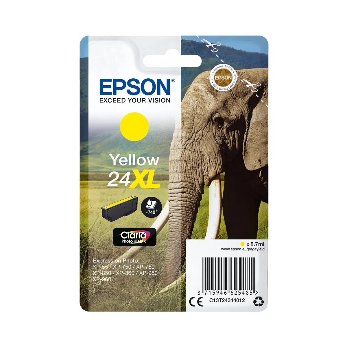 Φωτογραφία προϊόντος: Ink Epson T243440 Yellow 8.7ml - C13T24344012