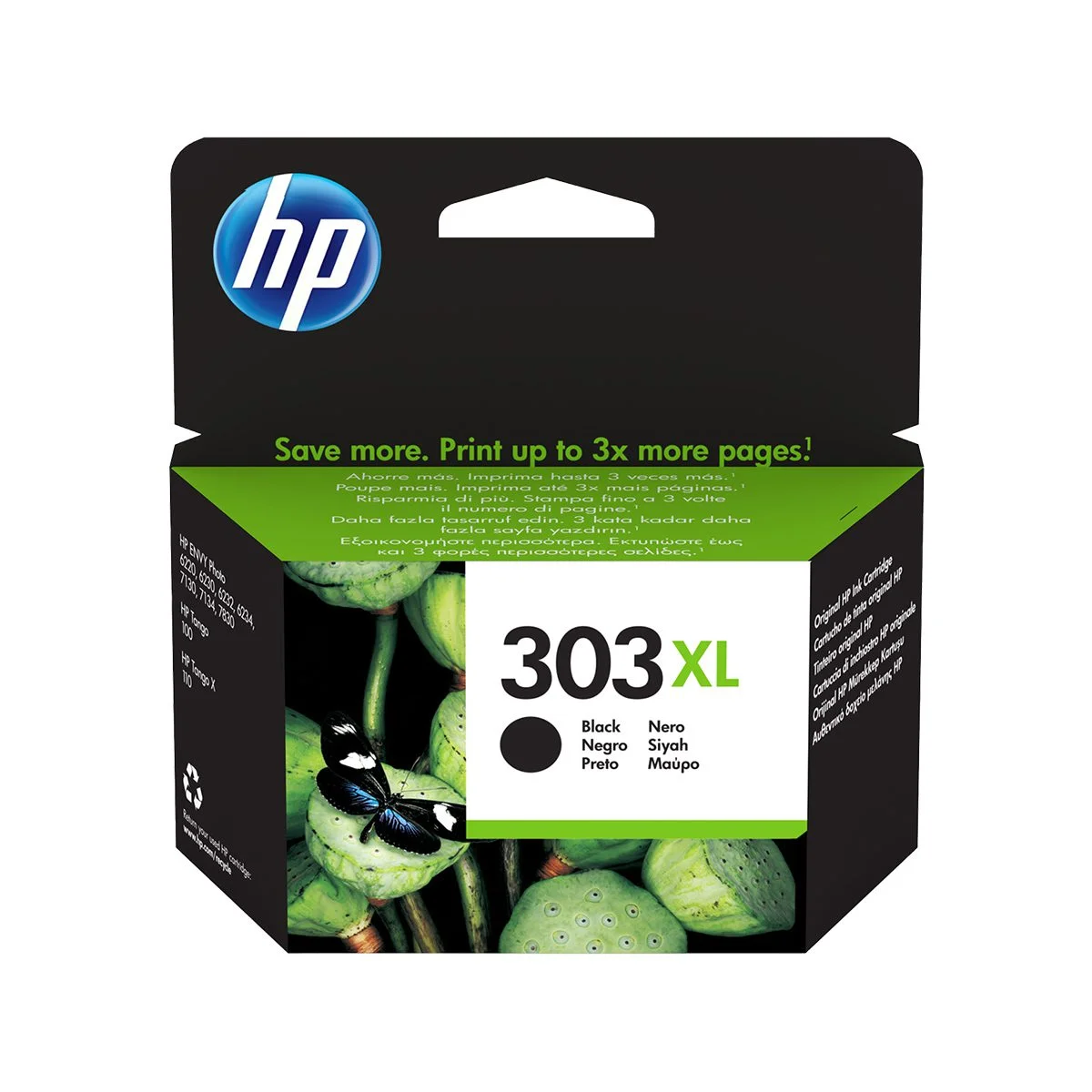 Φωτογραφία προϊόντος: Hewlett Packard HP 303XL High Yield Black Original Ink Cartridge - T6N04AE