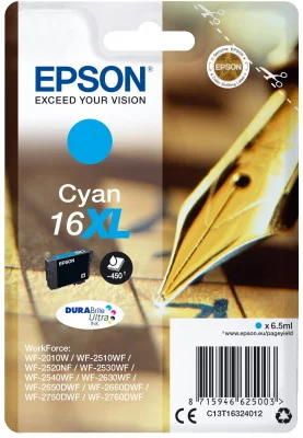 Φωτογραφία προϊόντος: Ink Epson T163240 XL Cyan with pigment ink - C13T16324012
