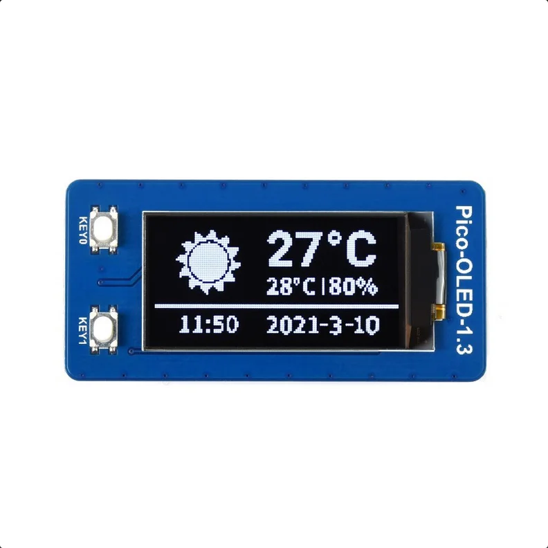 Φωτογραφία προϊόντος: WaveShare 1.3inch OLED Display Module for Raspberry Pi Pico, 64×128, SPI/I2C