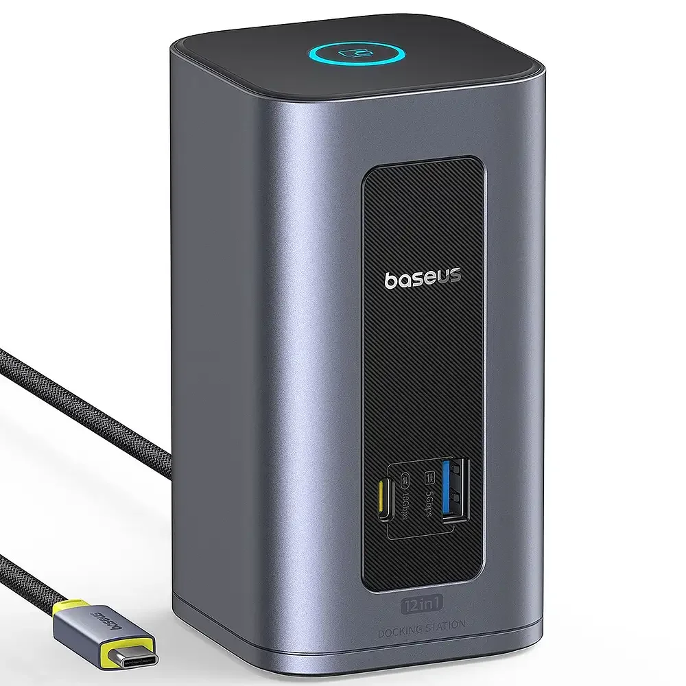 Φωτογραφία προϊόντος: Baseus Docking Station Nomos NU1 Air με 12 Θύρες 10Gbps 100W PD 4K Grey