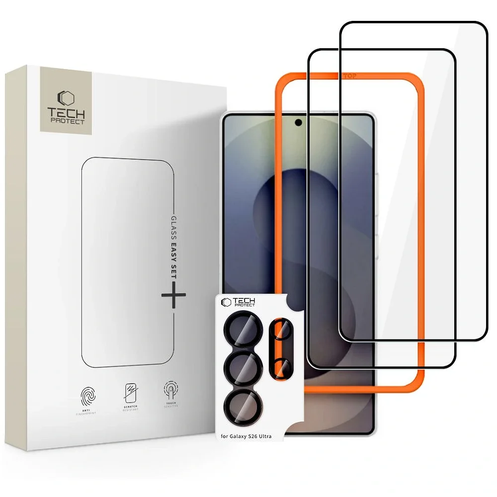 Φωτογραφία προϊόντος: Tech-Protect Tech‑Protect Easy Set+ 3‑Pack Samsung Galaxy S26 Ultra Black