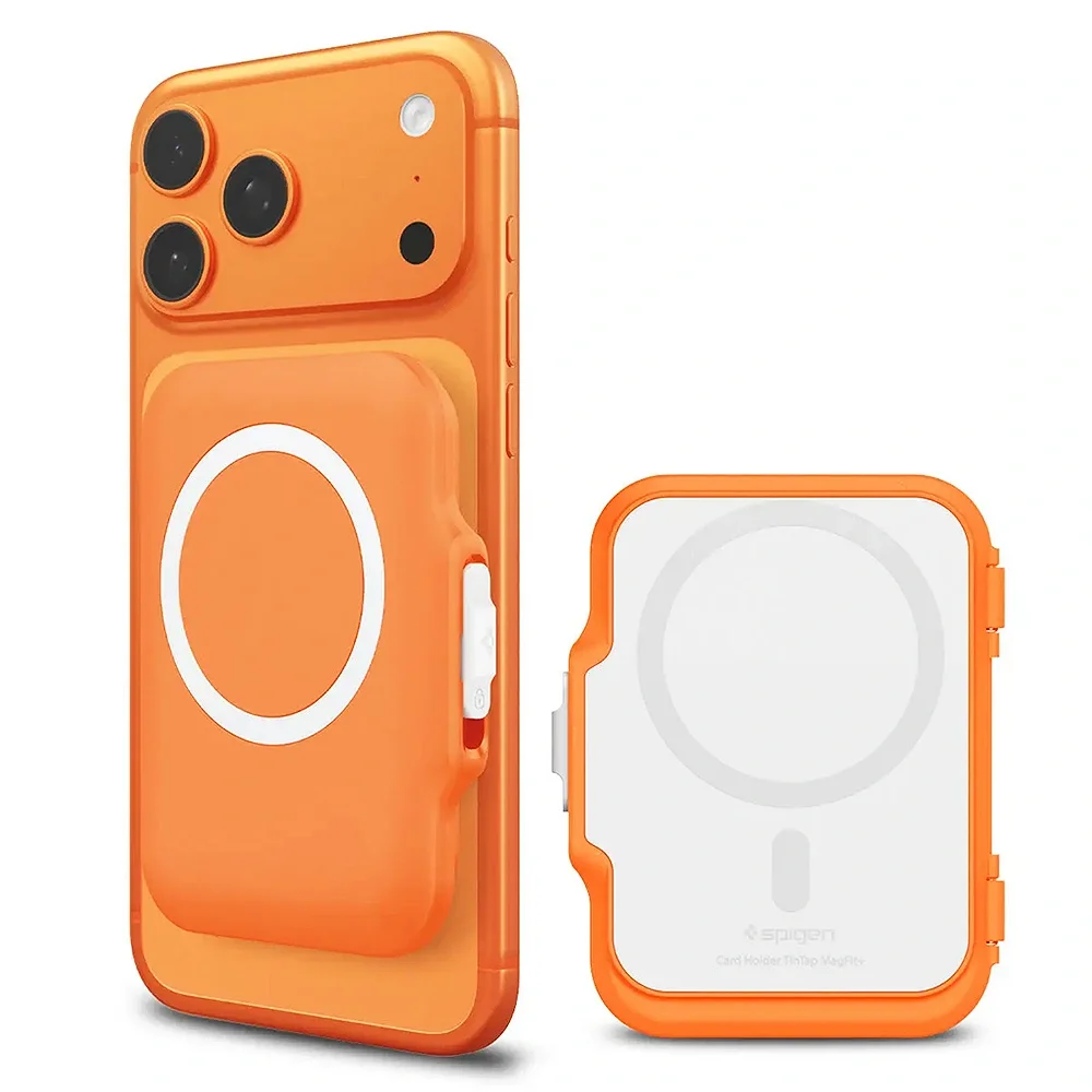 Φωτογραφία προϊόντος: Spigen MagSafe Θήκη Καρτών Magnetic Wallet TinTap MagFit+ Orange