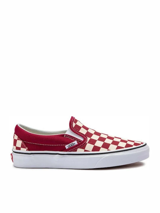 Φωτογραφία προϊόντος: Vans Classic Slip-On Checkerboard Πάνινα Ανδρικά VN0A38F7VLW1 ΚΟΚΚΙΝΟ