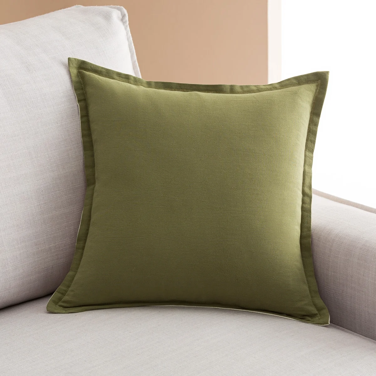 Φωτογραφία προϊόντος: Μαξιλαροθήκη 43x43cm GOFIS HOME Light veil Nature Green/Vanilla 309/ 30