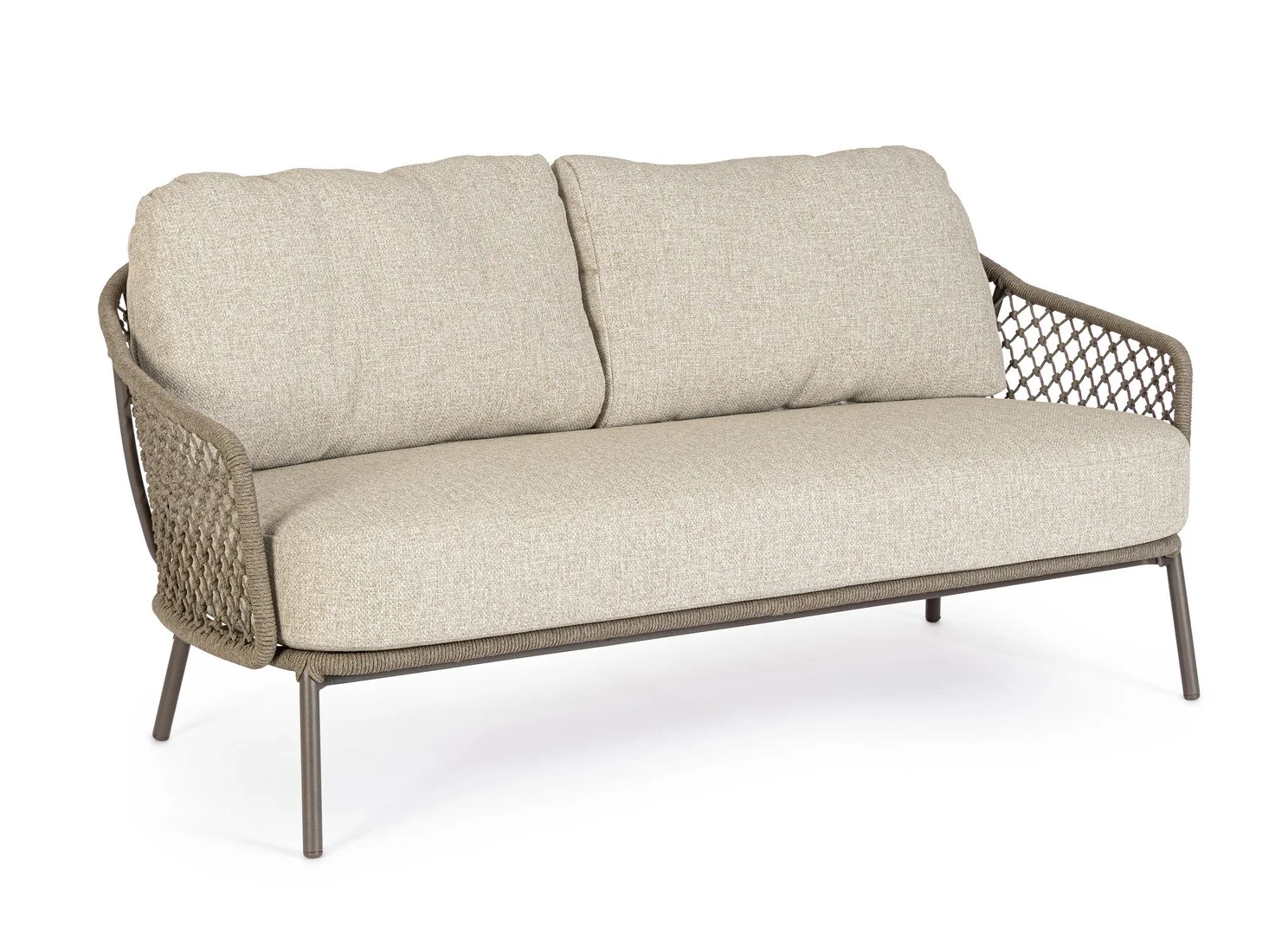 Φωτογραφία προϊόντος: Καναπές Stainless Steel "Corbeta" Choco 164x83.5x82cm (Bizzotto) (BZ-0660666)