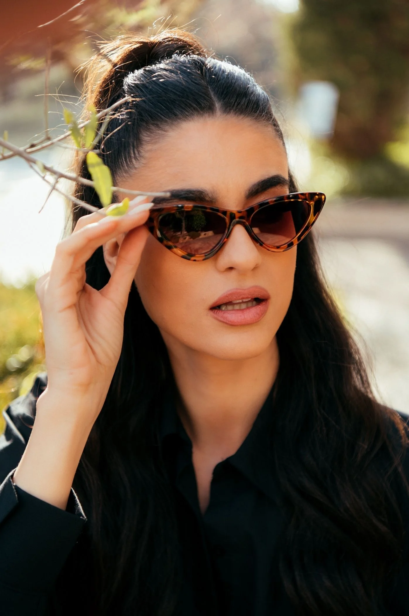 Φωτογραφία προϊόντος: Antithesis Clothing Γυαλιά Ηλίου Valeria Με Τριγωνικό Σκελετό - Animal Print