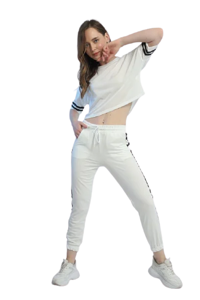 Φωτογραφία προϊόντος: Matmazel Σετ 2 τεμαχίων Crop top με φόρμα - Λευκό