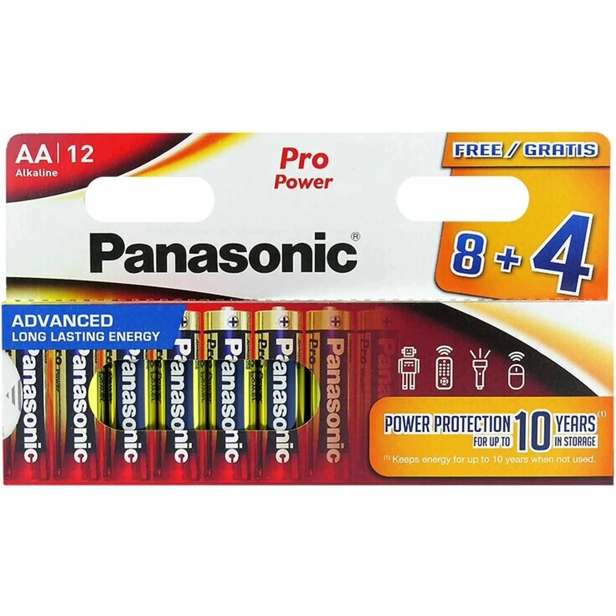 Φωτογραφία προϊόντος: PANASONIC Pro Power αλκαλικές μπαταρίες Pro Power AA 12 τμχ (LR6PPG) ( 8+4 12 τεμάχια )