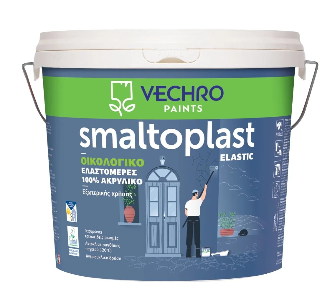 Φωτογραφία προϊόντος: Vechro Smaltoplast Elastic Ακρυλικό Ελαστομερές Χρώμα