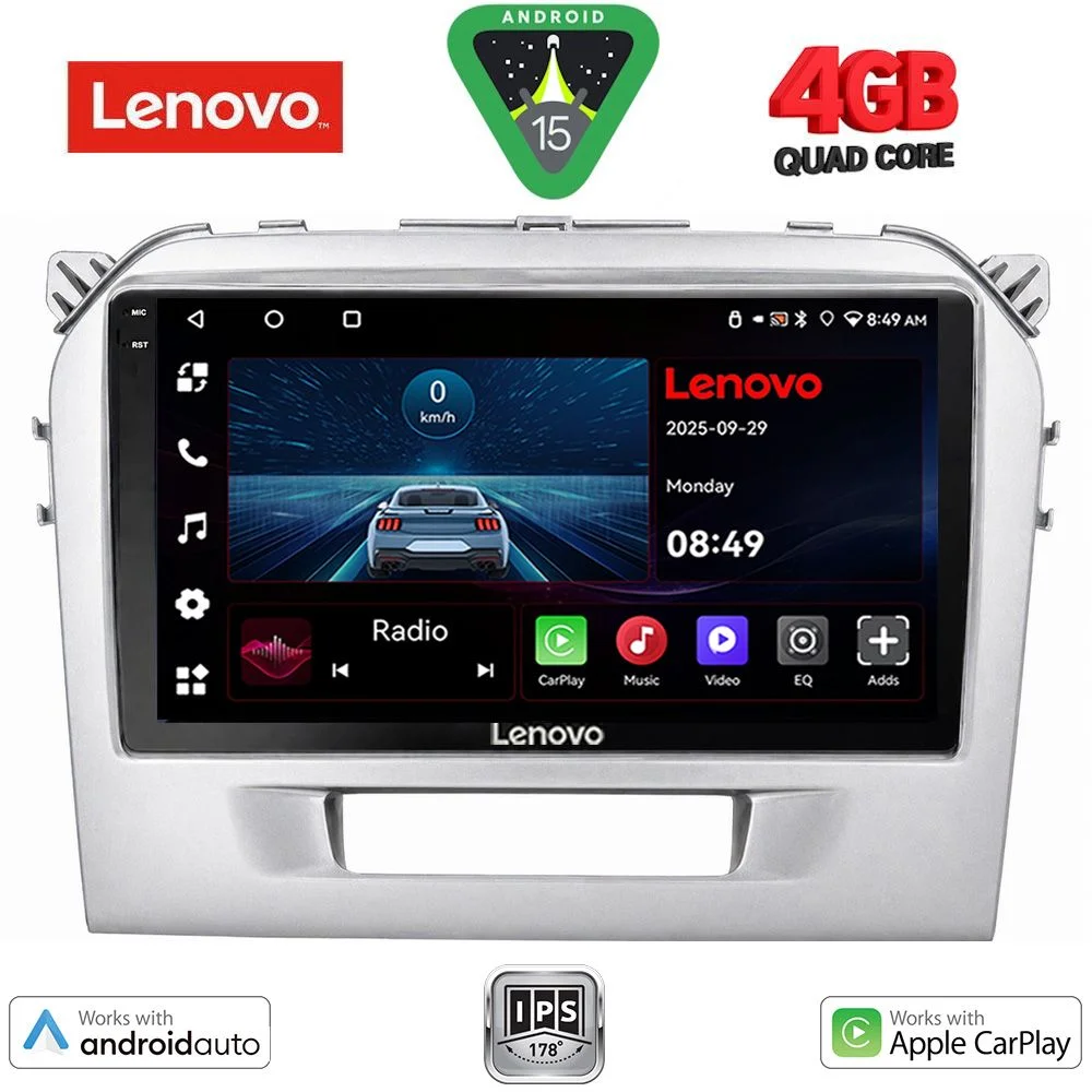 Φωτογραφία προϊόντος: LENOVO LVE 8697SL_CPAA (9inc) MULTIMEDIA TABLET for SUZUKI VITARA mod. 2016-2025 (SILVER)