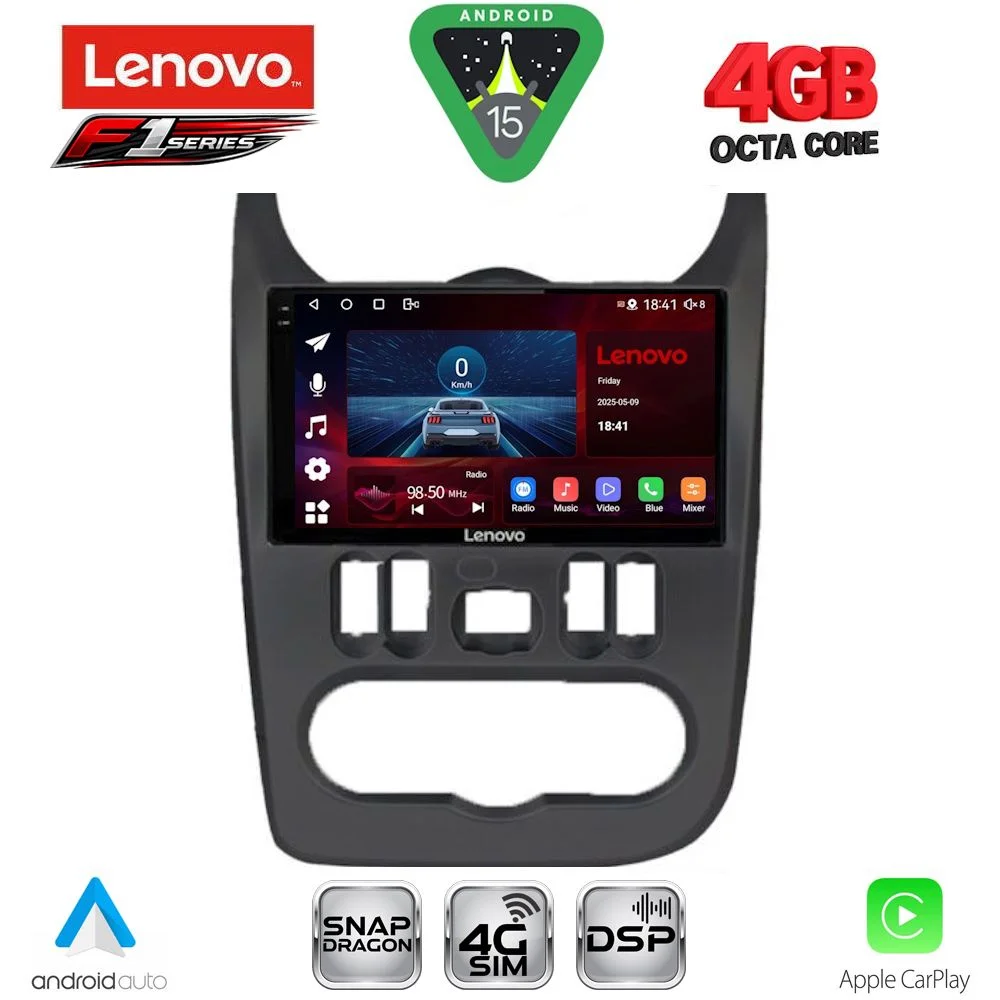 Φωτογραφία προϊόντος: LENOVO SSQ 9101BL_CPA (9inc) MULTIMEDIA TABLET for DACIA DUSTER – LOGAN – SANDERO mod. 2006-2012 (BLACK)