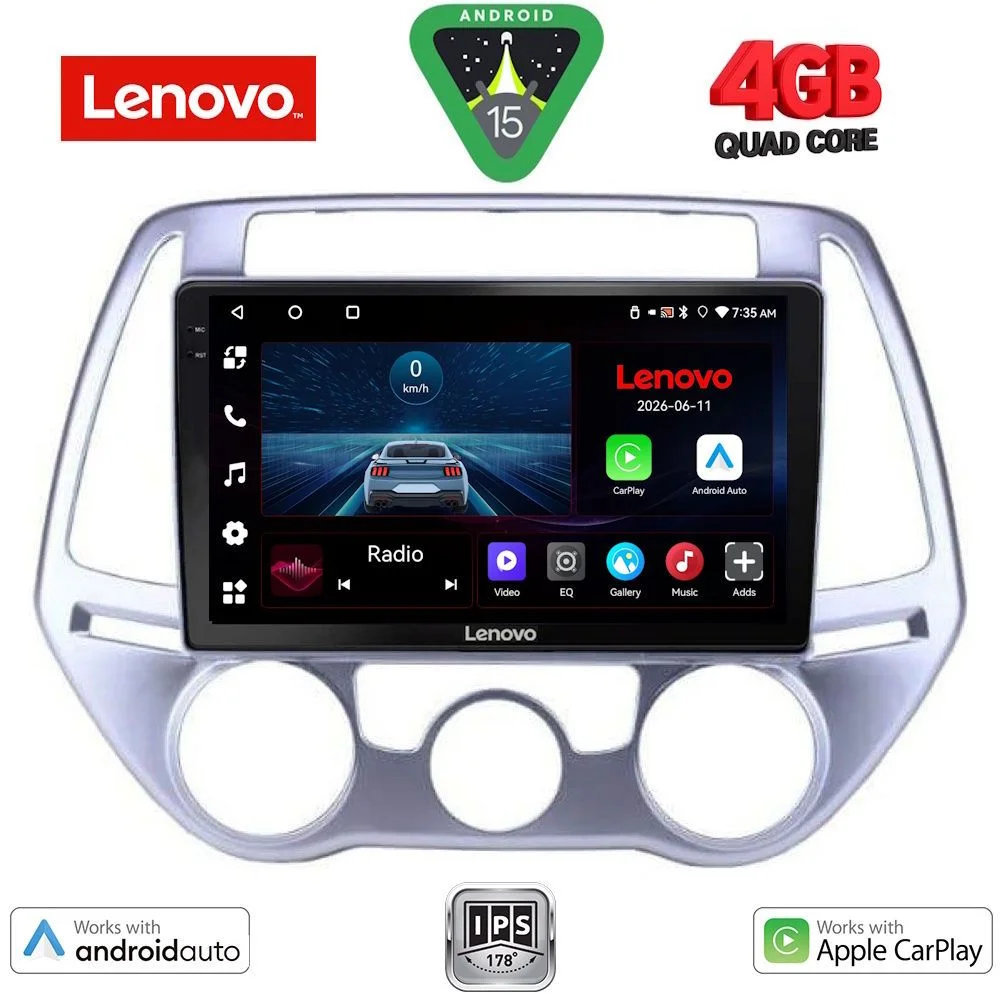 Φωτογραφία προϊόντος: LENOVO LVE 8227_CPAA A/C (9inc) MULTIMEDIA TABLET for HYUNDAI i20 mod. 2008-2012