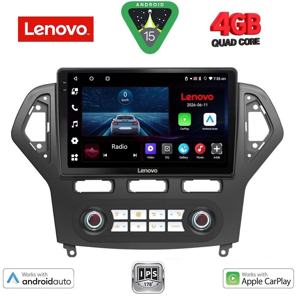 Φωτογραφία προϊόντος: LENOVO LVE 8162_CPAA CLIMA (10inc) MULTIMEDIA TABLET for FORD MONDEO mod. 2007-2011
