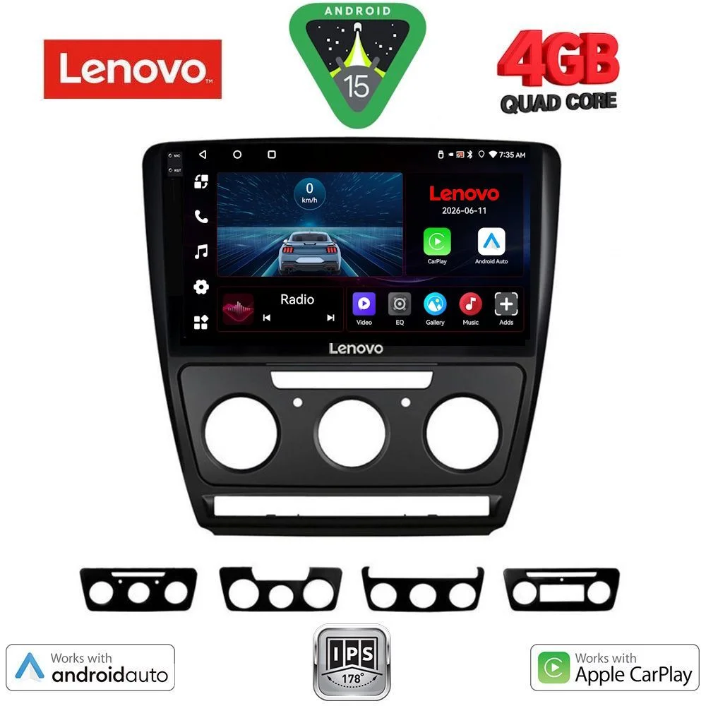 Φωτογραφία προϊόντος: LENOVO LVE 8595BL_CPAA (10inc) MULTIMEDIA TABLET for SKODA OCTAVIA 5 mod. 2005-2012 (BLACK)