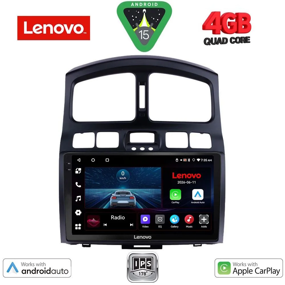 Φωτογραφία προϊόντος: LENOVO LVE 8236_CPAA (9inc) MULTIMEDIA TABLET for HYUNDAI SANTA FE mod. 2003-2006