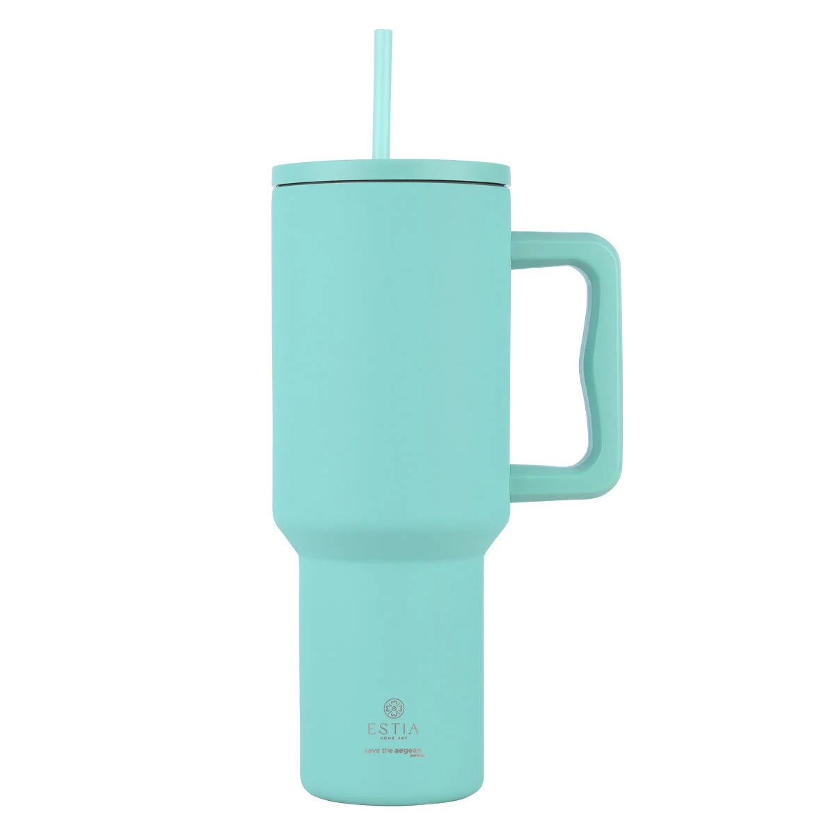 Φωτογραφία προϊόντος: ESTIA ΘΕΡΜΟΣ STRAW TUMBLER XL SAVE THE AEGEAN 1200ml BERMUDA GREEN