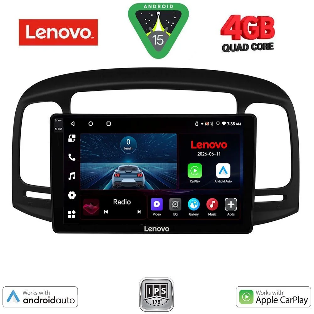 Φωτογραφία προϊόντος: LENOVO LVE 8249BL_CPAA (9inc) MULTIMEDIA TABLET for HYUNDAI ACCENT mod. 2005-2012 (BLACK)
