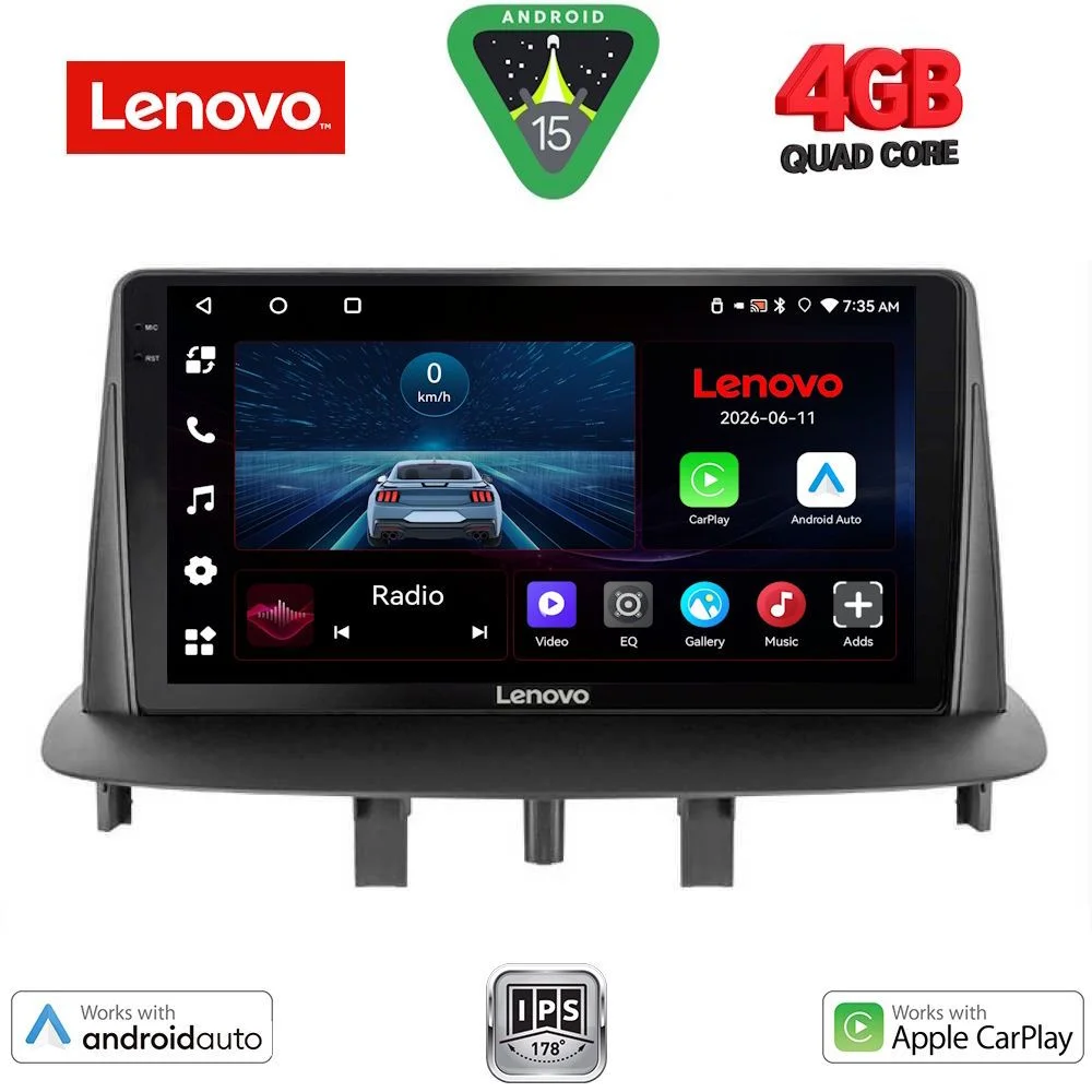 Φωτογραφία προϊόντος: LENOVO LVE 8556_CPAA (9inc) MULTIMEDIA TABLET for RENAULT MEGANE 3 mod. 2009-2016