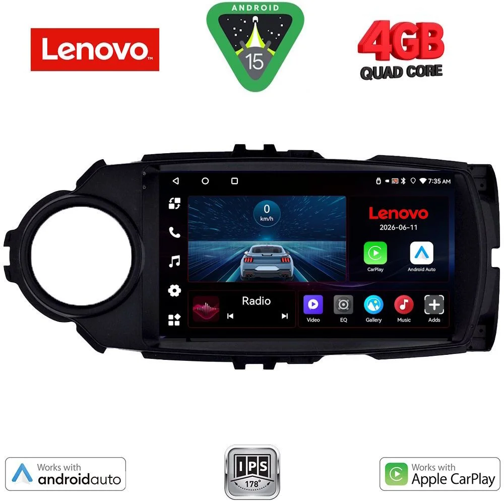 Φωτογραφία προϊόντος: LENOVO LVE 8737BL_CPAA (9inc) MULTIMEDIA TABLET for TOYOTA YARIS mod. 2011-2015 (BLACK)